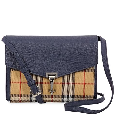 burberry small vintage and check crossbody bag regency blue